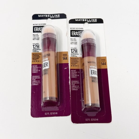 LOT 2 Maybelline Instant Age Rewind Eraser Multi-Use Concealer COLOR: #144 NEW - Picture 1 of 5